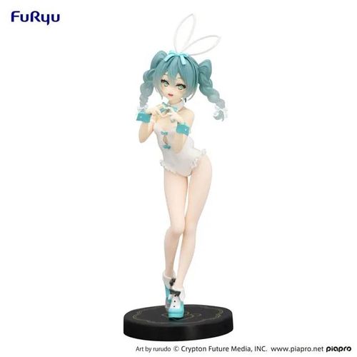 Hatsune Miku - Statuette Bicute Bunnies Miku Rurudo White Color Ver. 27 Cm