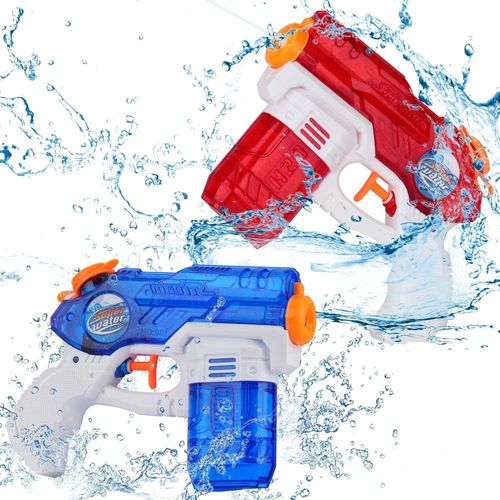Pistolet À Eau 2 Pièces, Ensemble De Pistolets D'eau Mini Pour Enfants, Jeux En Extérieur Pour Piscine, Plage Et Batailles D'eau, Jouet Idéal Pour Activités Estivales