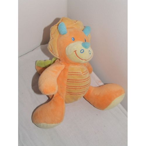 RHINOCEROS JOGYSTAR DINOSAURE DRAGON ORANGE 23 cm