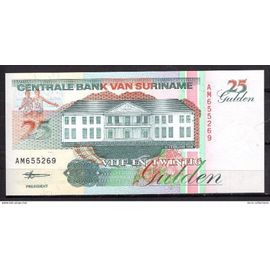 Billet De Banque Surinam 25 Gulden 1998 Pick 138 Neuf Unc  Dimension 146 × 69 Mm