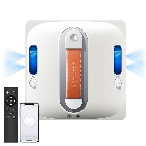 Liectroux S11 Robot lave-vitres, aspiration puissante de 8000 Pa, jet d'eau automatique à 4 directions, navigation intelligente, application et télécommande Tuya, instructions vocales