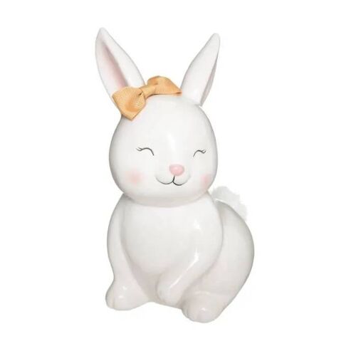 Tirelire - Dolomite - Lapin - 22 cm - Blanc - Mixte - Enfant
