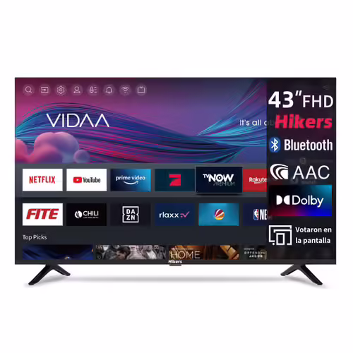 Hikers 43Z1 Téléviseur Smart TV - écran 43 pouces Résolution FHD 1920*1080 Soutien Android Qualité Sonore Dolby Atmos - Noir