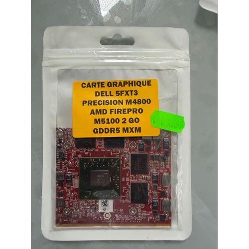 Carte graphique AMD FirePro M5100 2 Go GDDR5 MXM – Dell Precision M4800 / 5FXT3