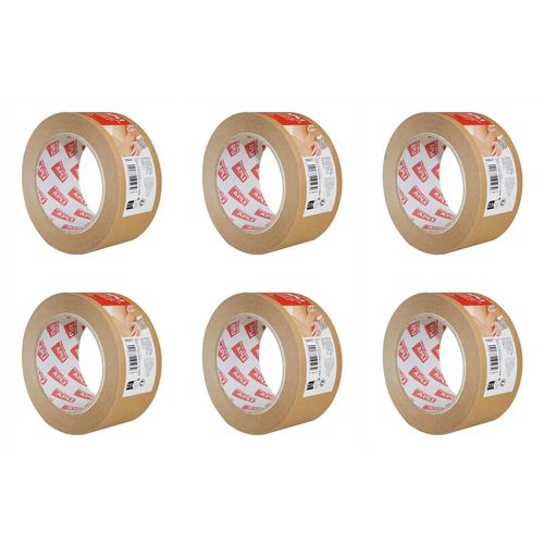 Apli Lot De 6 Rubans Adhésif En Papier Kraft 48 Mm X 50 M