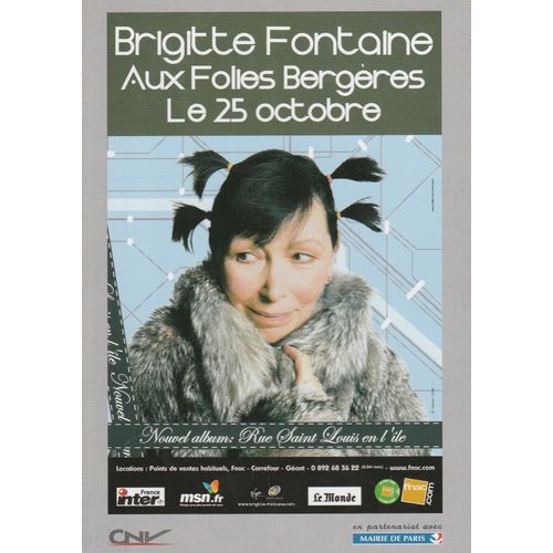 Brigitte Fontaine: Aux Folies Bergères Carte Postale - 2004