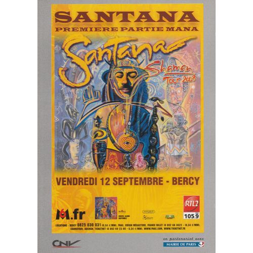 Santana: Shaman Tour 2003 Carte Postale - 2003