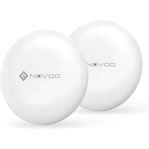 Novoo Smart Tag Bluetooth - Pack De 4 - Localisateur Tracker Bluetooth Compatible Apple & Google Find My, Alarme 80db, Ipx5 Étanche, Pile Remplaçable