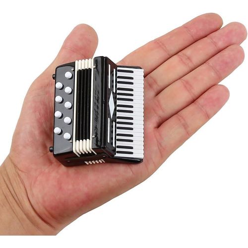 Miniature Accordéon En Résine 7cm X 6cm X 3cm Réplique Détailée Avec Étui - Collection De Figurines Musicales Pour Enfants Et Adultes