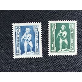 Timbre Algerie Y T 290 / 292 Enfant Avec Aigle 1952 (151009 )