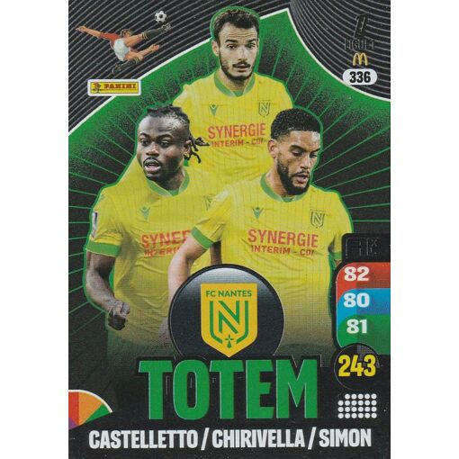 Carte Panini Japhet N'Doram – FC Nantes, Saison 1995, Presque Neuf