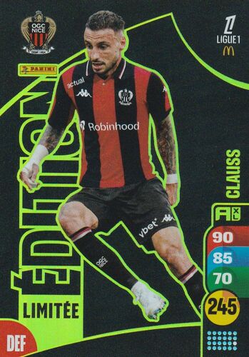 Carte Football Panini Adrenalyn Xl - Foot 2025 / 2026 - Clauss - Edition Limitee - Nice