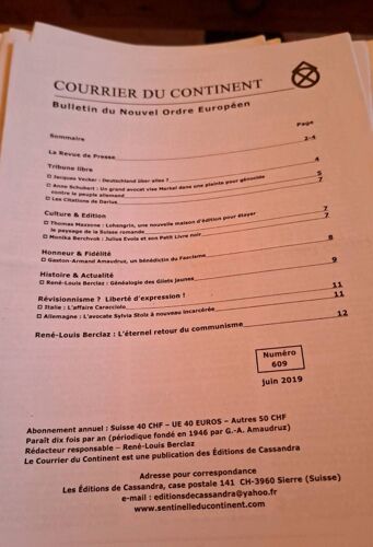 Courrier Du Continent 609 Juin 19