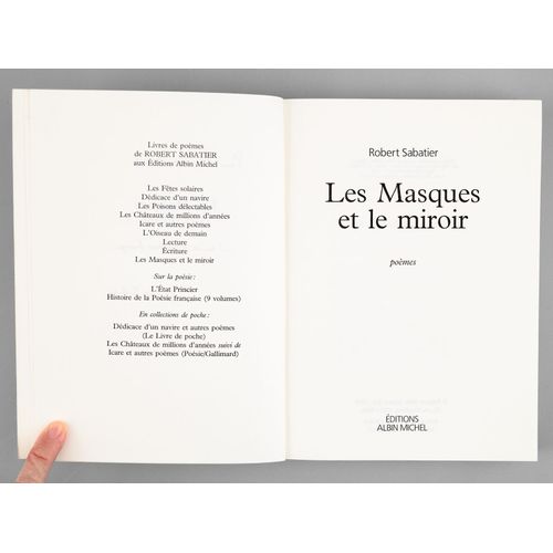 Les Masques Et Le Miroir. Poèmes [ Livre Signé Par L'auteur ]