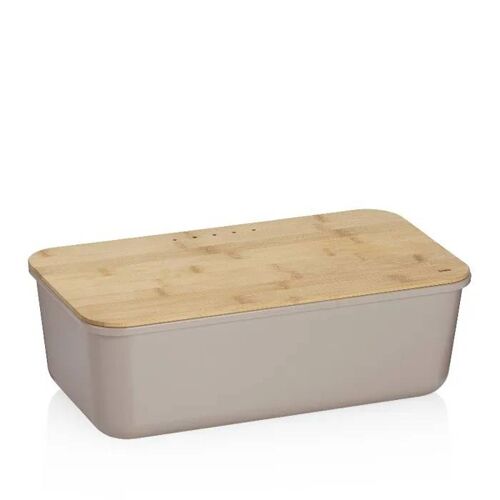 Plateau À Pain - Kela - Kl-12637 - Gris Clair - Bois De Bambou - 38 X 21 Cm