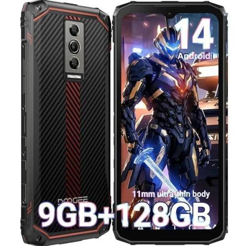 DOOGEE BLADE 10 Smartphone Robuste 4Go+128Go, Téléphone IP68 Étanche Écran 6,56" HD+ Android 14 Batterie 5150mAh Caméra 16MP