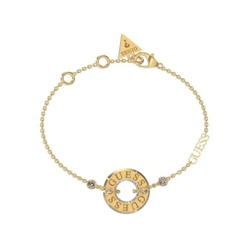 Guess Bracelet Or Pour Femme - Just Guess Logo Bracelet 220229