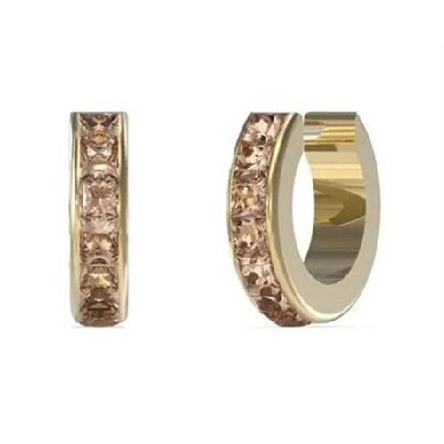 Boucles D'oreilles Intemporelles En Plaqué Or Avec Cristaux Huggie Me Jube03134jwygpet/U