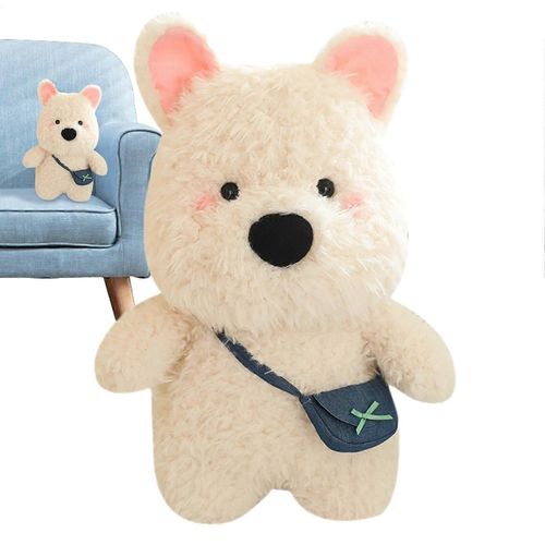 Peluche Chien Highland de 35 cm, douce et caline, a collectionner pour les filles, decoration de chambre