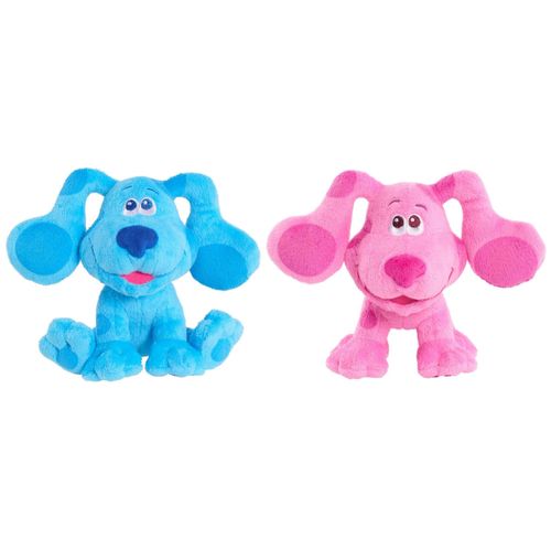 Blue's Clues You! Peluche sac de haricots de 18 cm, bleu magenta, lot de 2, animaux en peluche, chien, jouets pour enfants a partir de 3 ans par