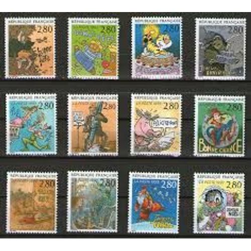 "Le Plaisir D'Écrire" Par 12 Auteurs De Bandes Dessinées Série Complète Année 1993 N° 2836 2837 2838 2839 2840 2841 2842 2843 2844 2845 2846 2847 Yvert Et Tellier Luxe