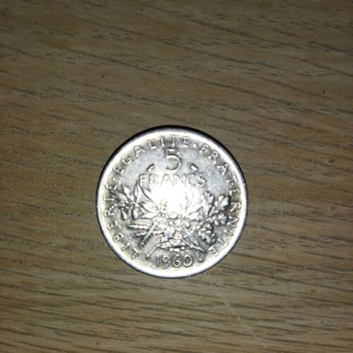 Pièce 5francs En Argent La Semeuse De 1960