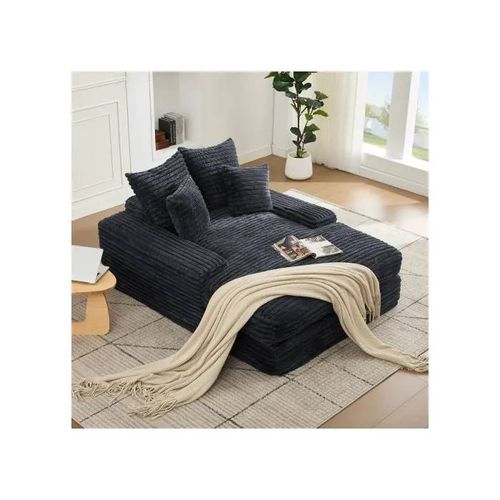 Canapé-Lit Multifonctionnel Ultra-Doux, Gain De Place Dans Votre Salon Ou Votre Appartement, Gris.