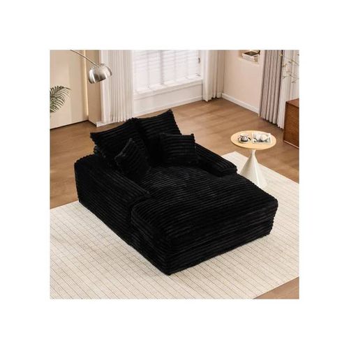 Canapé-Lit Multifonctionnel Ultra-Doux, Gain De Place Dans Votre Salon Ou Votre Appartement, Noir.