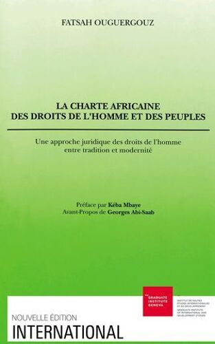 La Charte Africaine Des Droits De L'homme Et Des Peuples