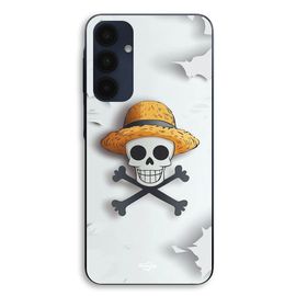 Coque Pour Samsung Galaxy A25 one piece tête de mort logo fond gris Maniacase
