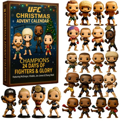Calendrier de l'Avent UFC ¿ 24 Jours Arts Martiaux Mixtes Boîte Mystère Cadeau Noël Fans & Combattants