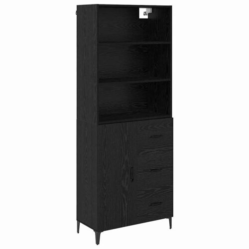 vidaXL Buffet Montage mural 2 pcs Chêne noir Bois d'ingénierie