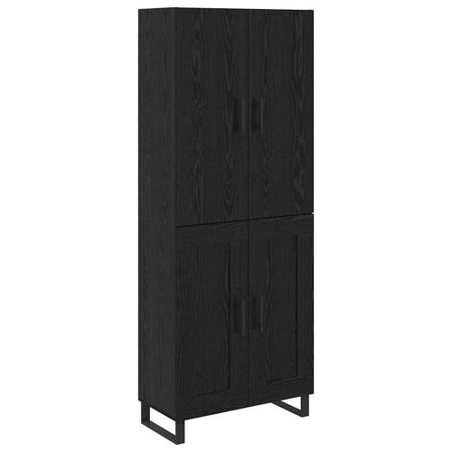 vidaXL Buffet Montage mural 2 pcs Chêne noir Bois d'ingénierie