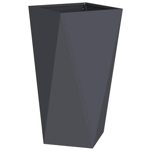 Vidaxl Jardinière Anthracite 40 X 40 X 75 Cm Acier