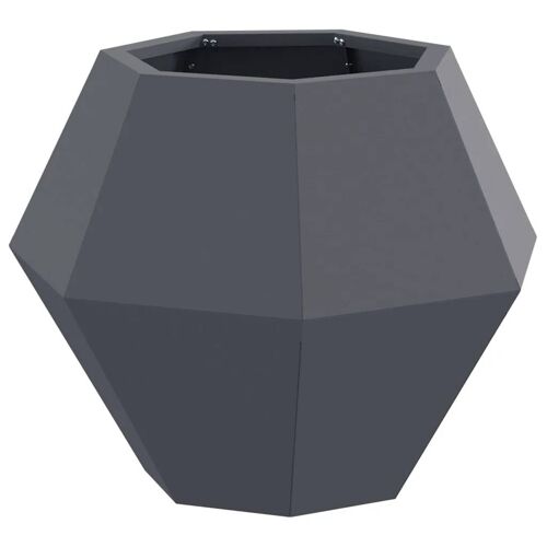 Vidaxl Jardinière Anthracite 50 X 50 X 40 Cm Acier