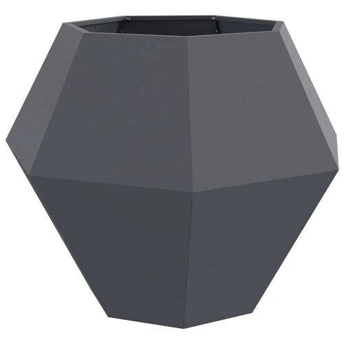 Vidaxl Jardinière Anthracite 100 X 100 X 80 Cm Acier