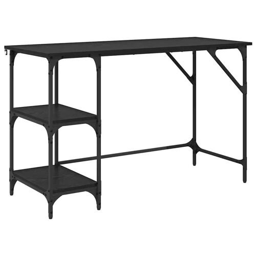 Vidaxl Bureau Chêne Noir 120 X 50 X 75 Cm Bois D'ingénierie