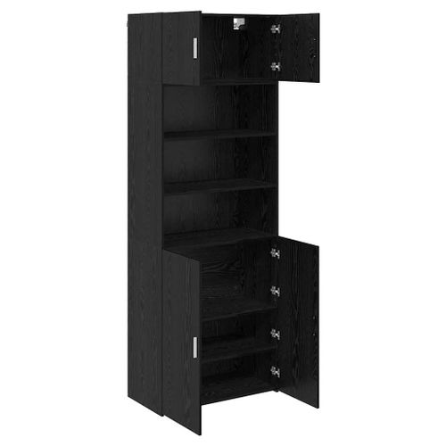 vidaXL Armoire de rangement Chêne noir 80 x 42,5 x 225 cm