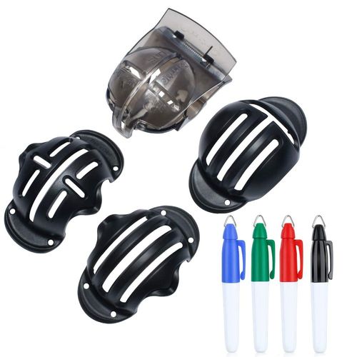 Kit De Marqueur Pour Balle De Golf Avec 4 Repères, Matériau Plastique Durable, Conception Pince Pratique, Aide À L'alignement Précis, Dimensions 12.2 X 9.5 X 4.3 Cm