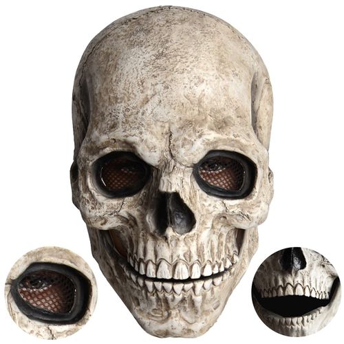 Masque De Crâne 3d Pour Halloween, Couvre-Visage Fantaisie En Forme De Crâne, Idéal Pour Enfants Et Adultes, Dimensions 30*20*5 Cm, Poids 0.3 Kg, Parfait Pour Les Fêtes Costumées, Carnaval Ou Noël