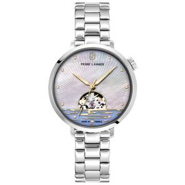 Montre Femme Australe Argenté Cadran Blanc Bracelet Acier Argenté 14 Mm