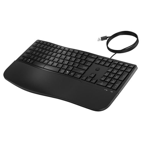 HP 485 Comfort - Clavier - multi-appareils, 23 touches programmables, disposition à 3 zones - full size - USB - Français - noir