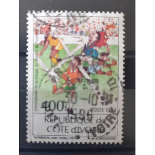 Timbre Côte D'Ivoire 1993 - Eliminatoires De La Coupe Du Monde De Foot 1994