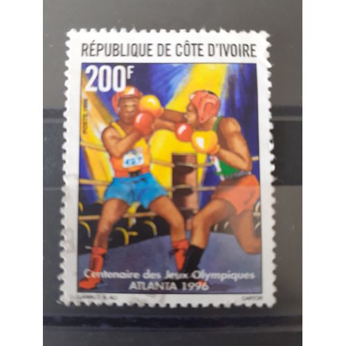 Timbre Côte D'Ivoire Centenaire Des Jo Atlanta 1996 De 200 F