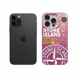 Coque Stone Island Pour Iphone 14 Pro Couleur Rose 