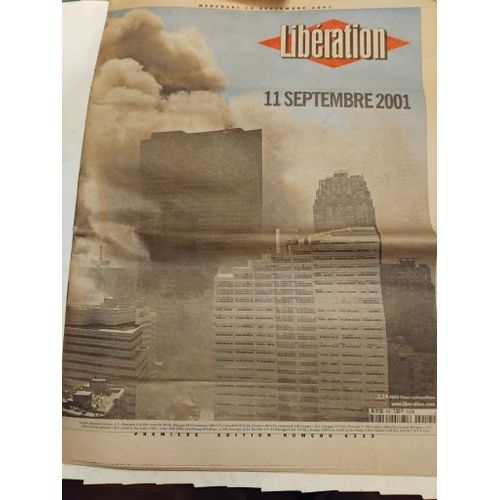 Journal Liberationn°6322 Du 12/9/2001 : Le 11 Septembre 2001