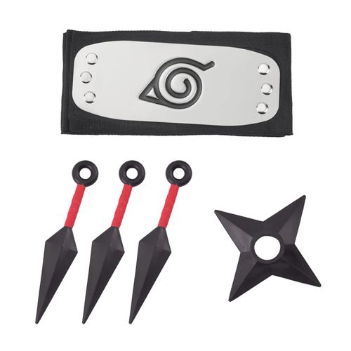 Couteaux Kunai Plastique Portable 13 Cm Avec Shuriken Et Bandeau Konoha Accessoire Ninja Japonais Pour Cosplay Idée Cadeau Pour Enfant Et Fan De Naruto