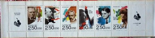 Carnet Timbres 6 Musiciens Célèbres 1992