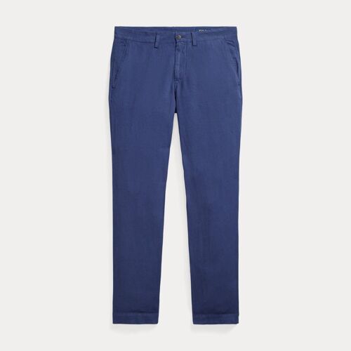 Pantalon Droit En Lin-Coton