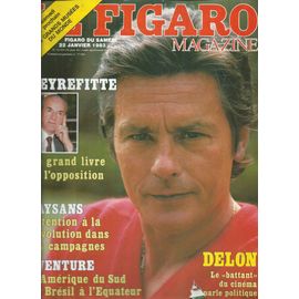 Le Figaro Magazine 22/01/1983 Delon, Richard Berry, Alain Peyrefitte, Pilobolus/Léopold Sanchez, François Guillaume,Dominique Lavanant,Brigitte Bardot,Yannick Noah,Madeleine Renaud,Jean-Louis Barrault